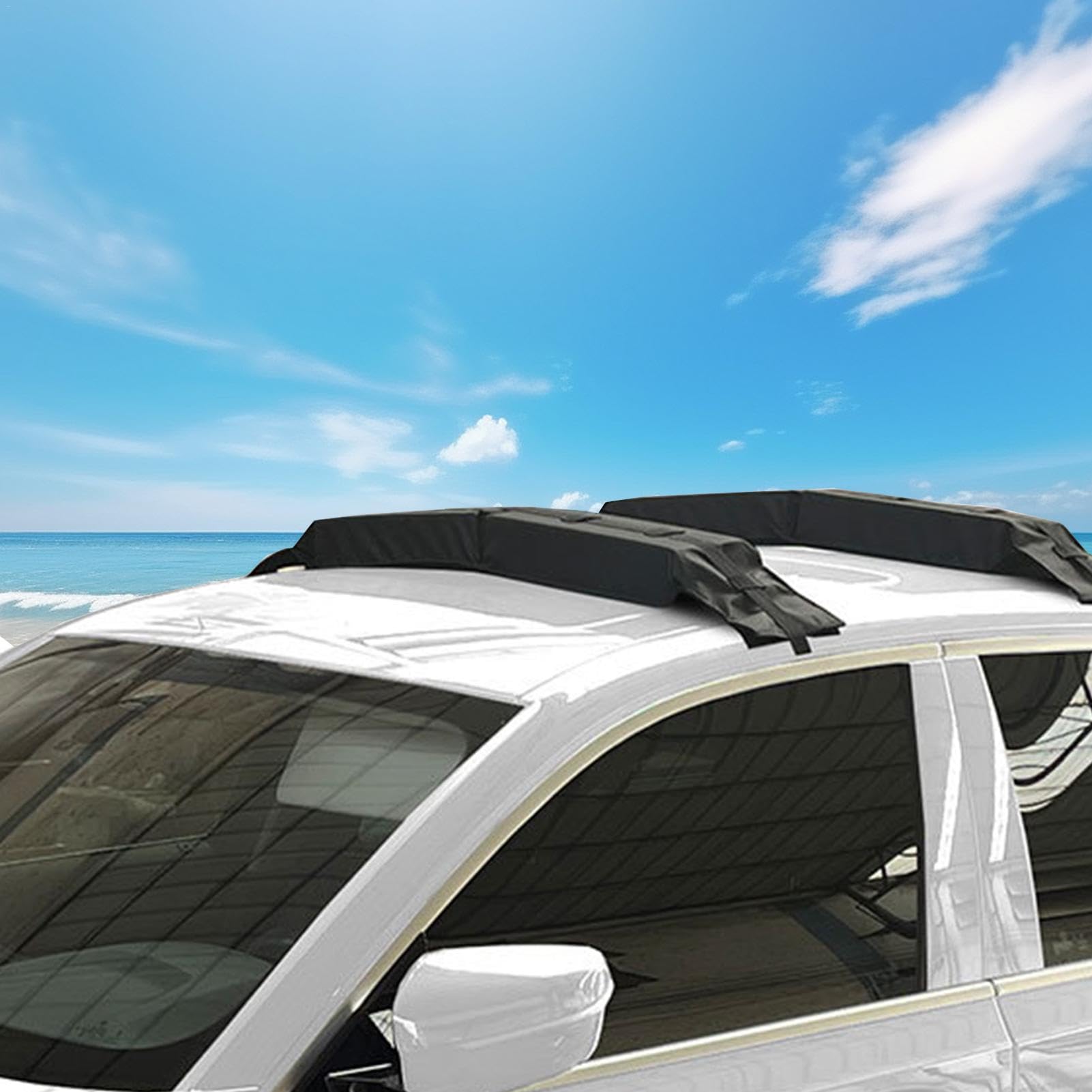 Portapacchi per auto,Portapacchi per auto | Portapacchi antiscivolo in | tessuto Oxford in schiuma EVA per auto - portabagagli Portapacchi per auto con borsa per tavole da surf, kayak, canoa