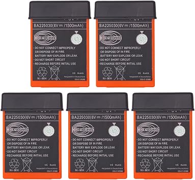 5 Pieces BA225030 6V 1500mah Ni-Mh Rechargeable Battery for HBC Pump Truck Remote Control Battery