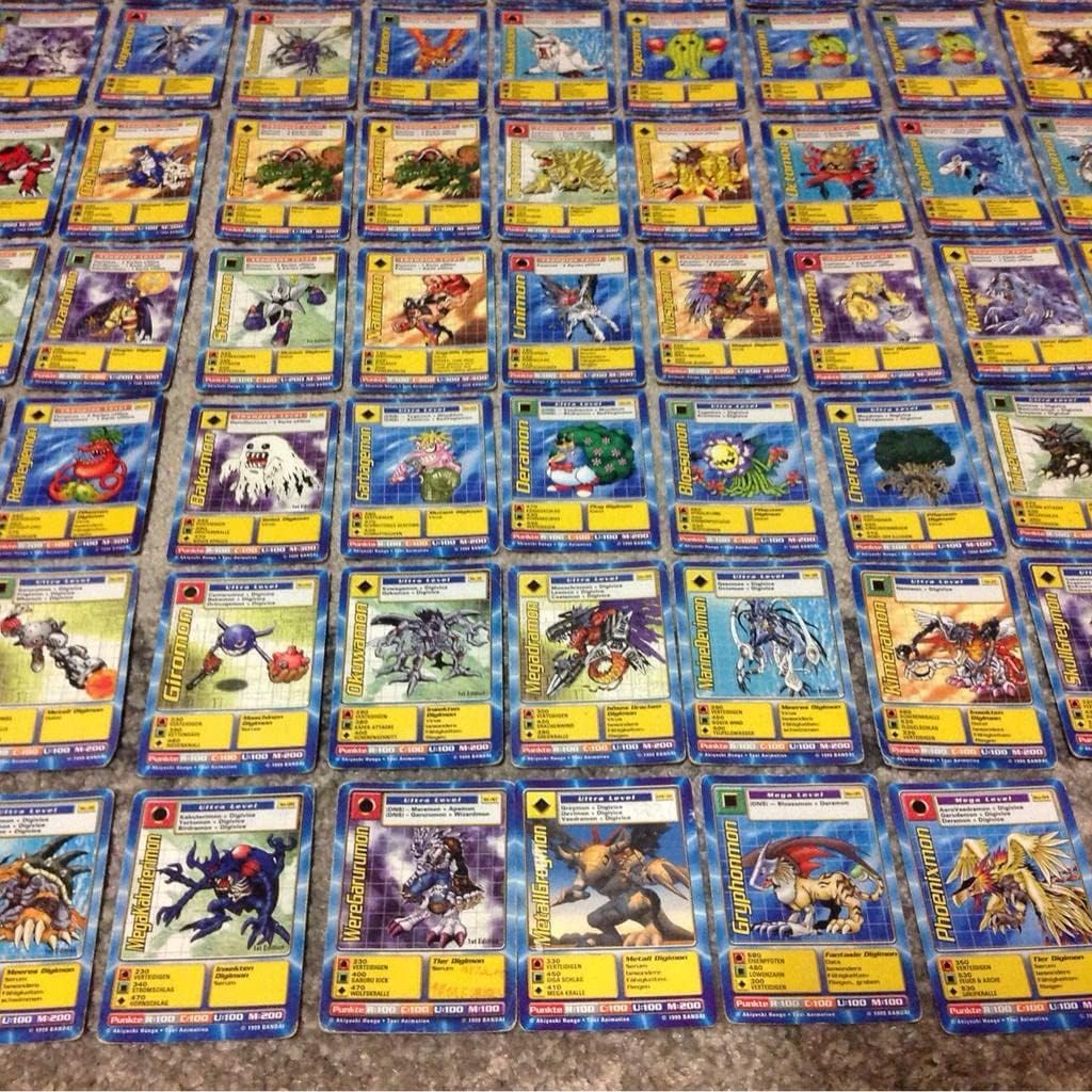 50 tarjetas Digimon – Inglés – Plus 2 raras (Rare) garantizadas + protección de envío Heartforcards®