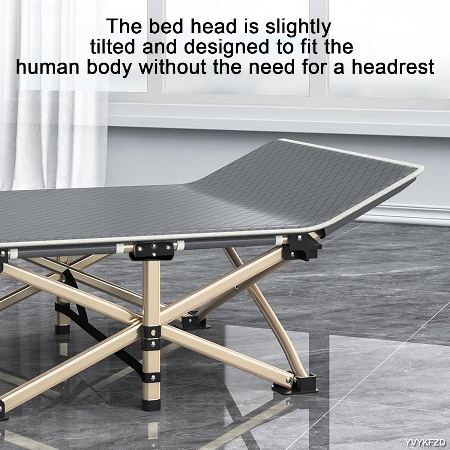 YVYKFZD Camping Cots for Adults, Portable Folding Camping Bed, Sleeping Cots with Cushion and Carry Bag, for Camping Tent Outdoor Travel, Supports 330 lbs (Color : A, Size : 190x68x36cm)