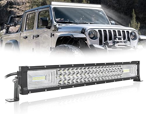 SKYWORLD Barra de luz LED recta de 22 pulgadas, 270 W, combo de inundación, barra de luces de conducción todoterreno, luces antiniebla, IP67,