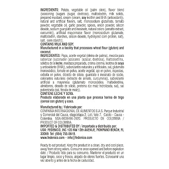 Yupi Rizadas Potato Chips, Mayonnaise Flavored, 4.05 oz