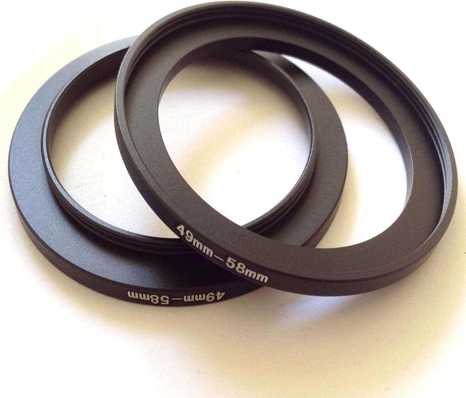 2x Metal 4958mm Step Up Rings DSLR Video Camera Lens Connect Size