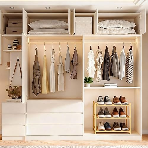Miniatura 6 de Small Shoe Rack, Multipurpose 3 Tier Shoe Organizers Rack，Small Bamboo Shelfs for Shoes, Plants, Books, Living Room, Hallway Bedroom, Bathroom (3