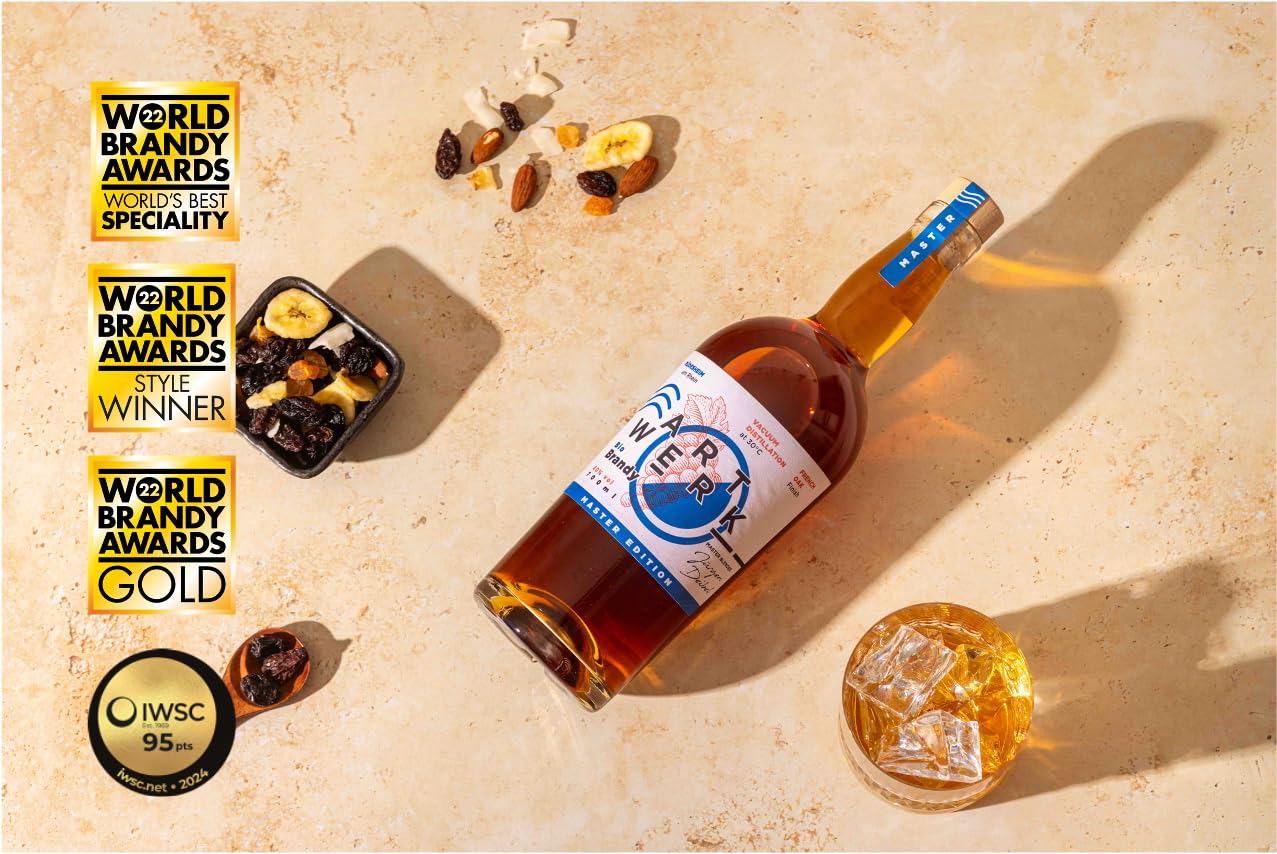 ARTWERK | Brandy | Master Edition | Reifung in alten Eichenholzfässern | Beste Bio-Traubenqualität | Category Gewinner & Gold World Brandy Awards 2022 | Gold IWSC 2024 | 40% vol. | 700ml