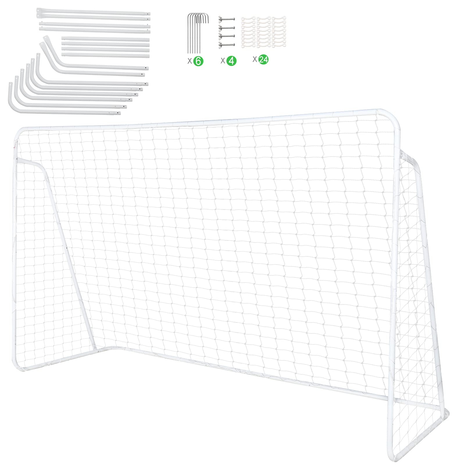 LEADZM 2X Buts de Football, Cages de Football, 240 x 150 x 90 cm
