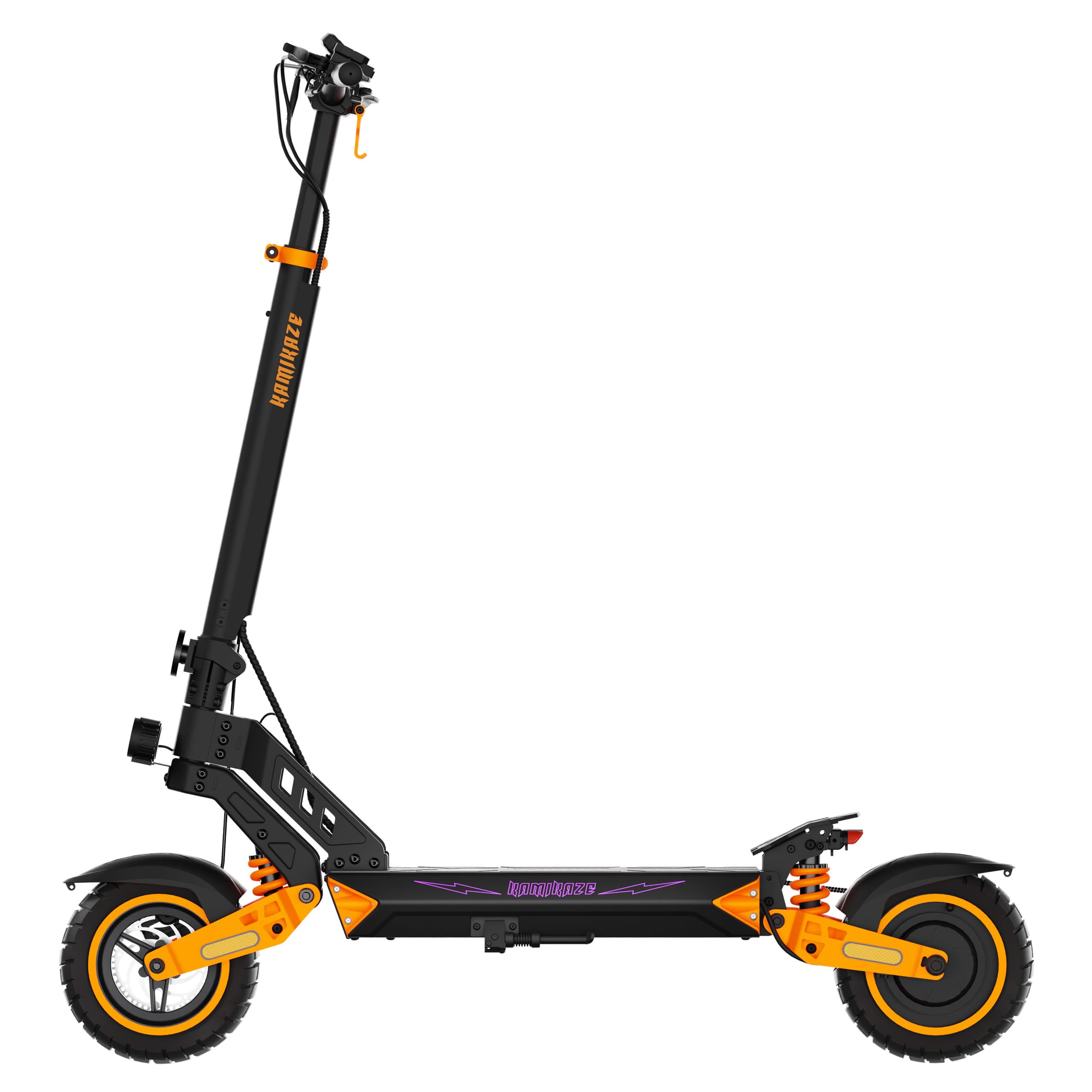 Patinete eléctrico Kamikaze K1 - Motor 1000 W, autonomía hasta 60 km, batería 48 V 15 Ah, velocidad limitada a 25 km/h, doble freno de disco, suspensión completa, neumáticos de 10", IPX5