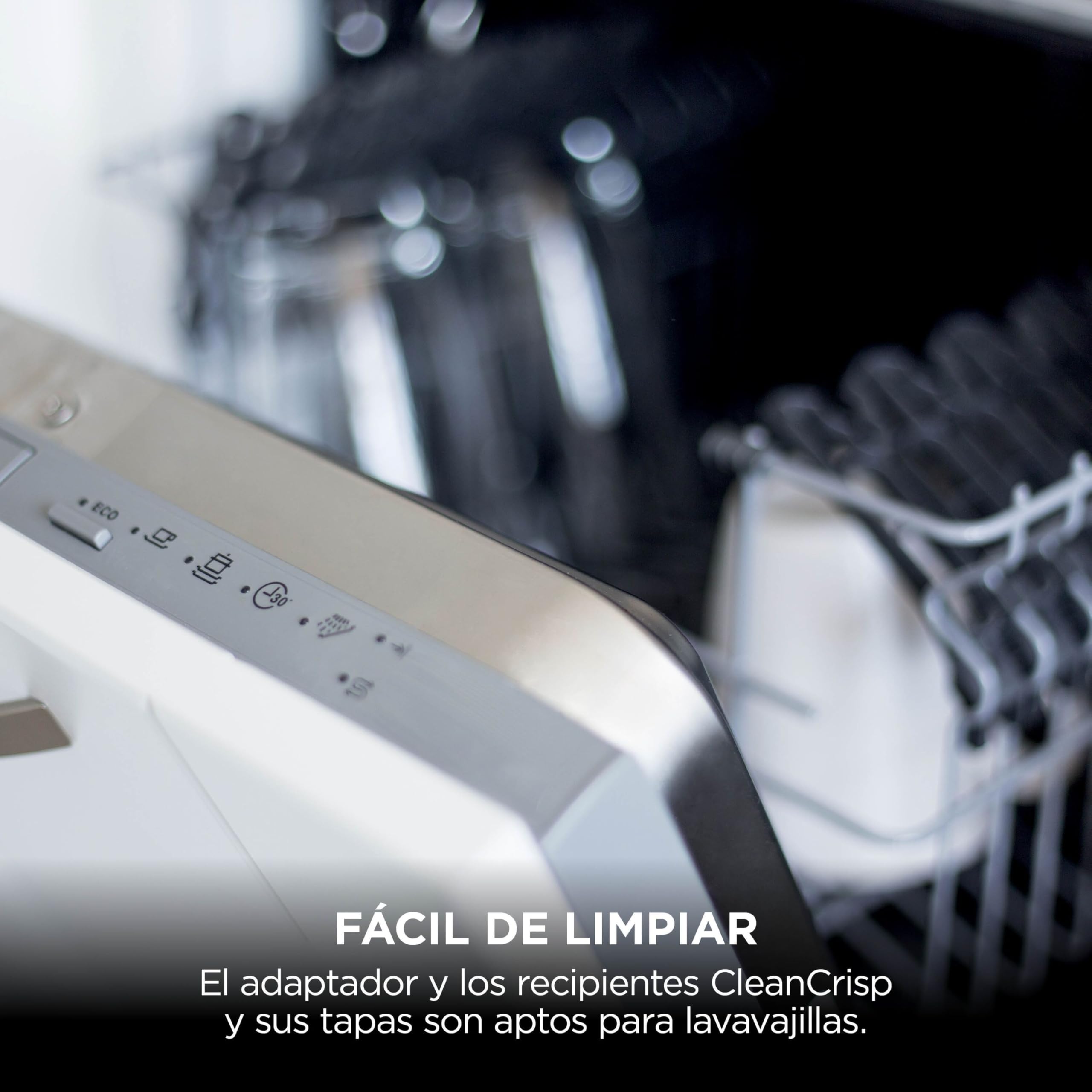Ninja CRISPi Freidora de Aire portátil, 3,8 l, 4 en 1, freír con Aire, Asar, Mantener Caliente y gratinar, compacta, Incluye 2 recipientes de Vidrio extraíbles y Tapas, 1700 W, Piedra, FN101EUST