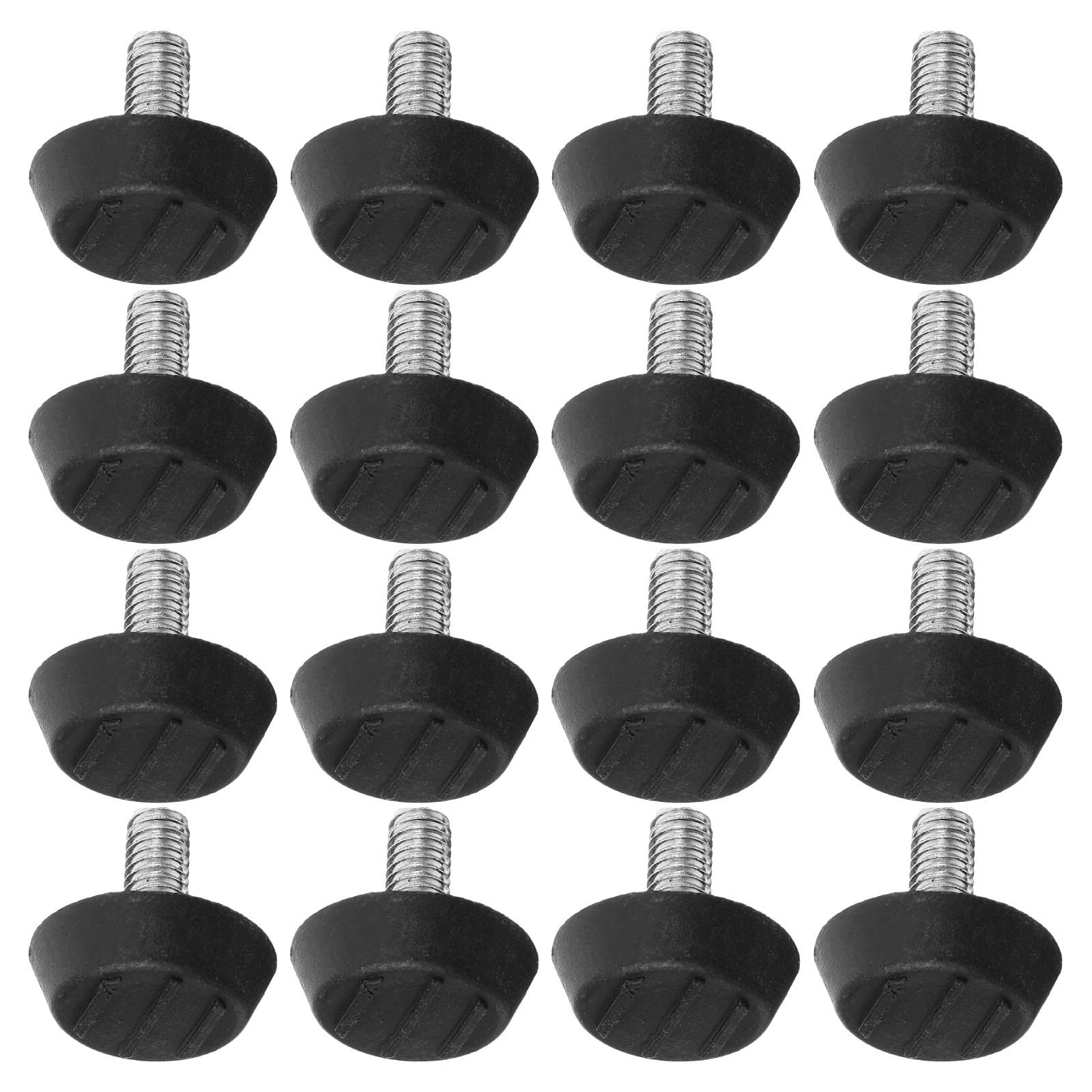 Almohadillas niveladoras antideslizantes para sillas y armarios con base de goma, M16x15