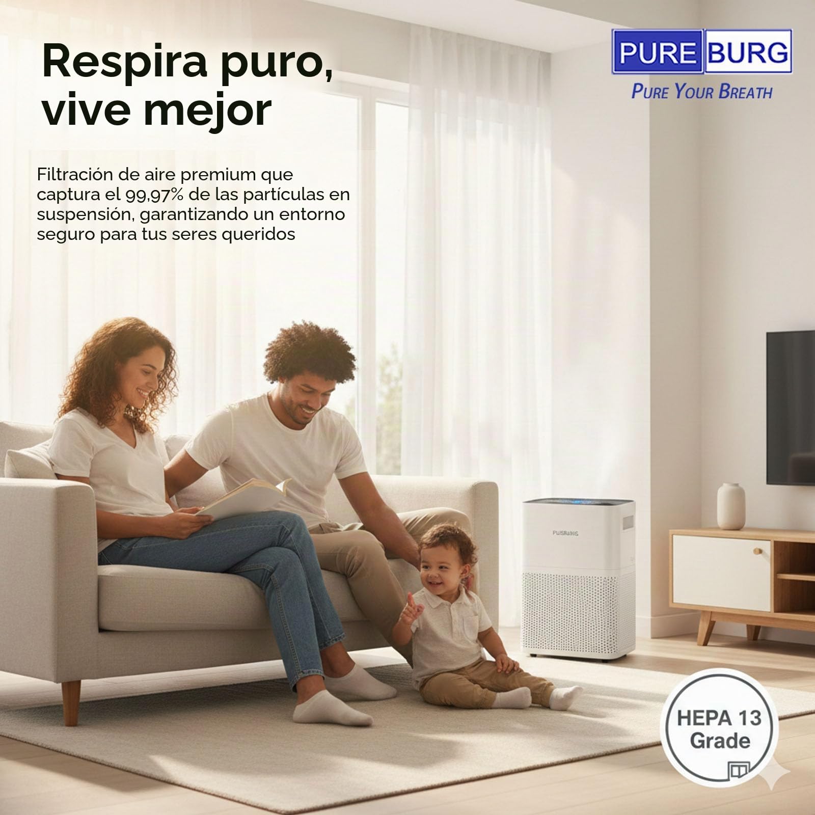PUREBURG Kit de filtro HEPA de repuesto compatible con Zigma Aerio-300