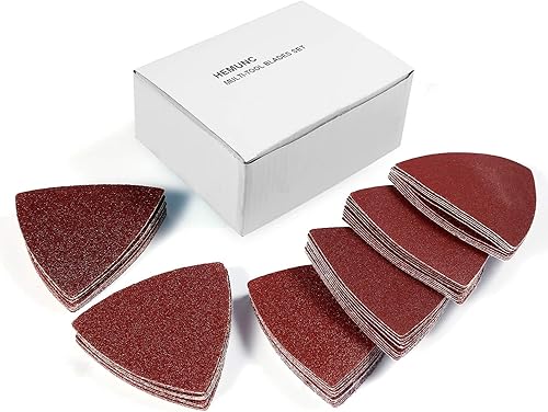 Miniatura 7 de Triángulo oscilante multiherramienta accesorio de lijado, incluye almohadillas de lijado multiherramienta triangular, 3 piezas, herramienta