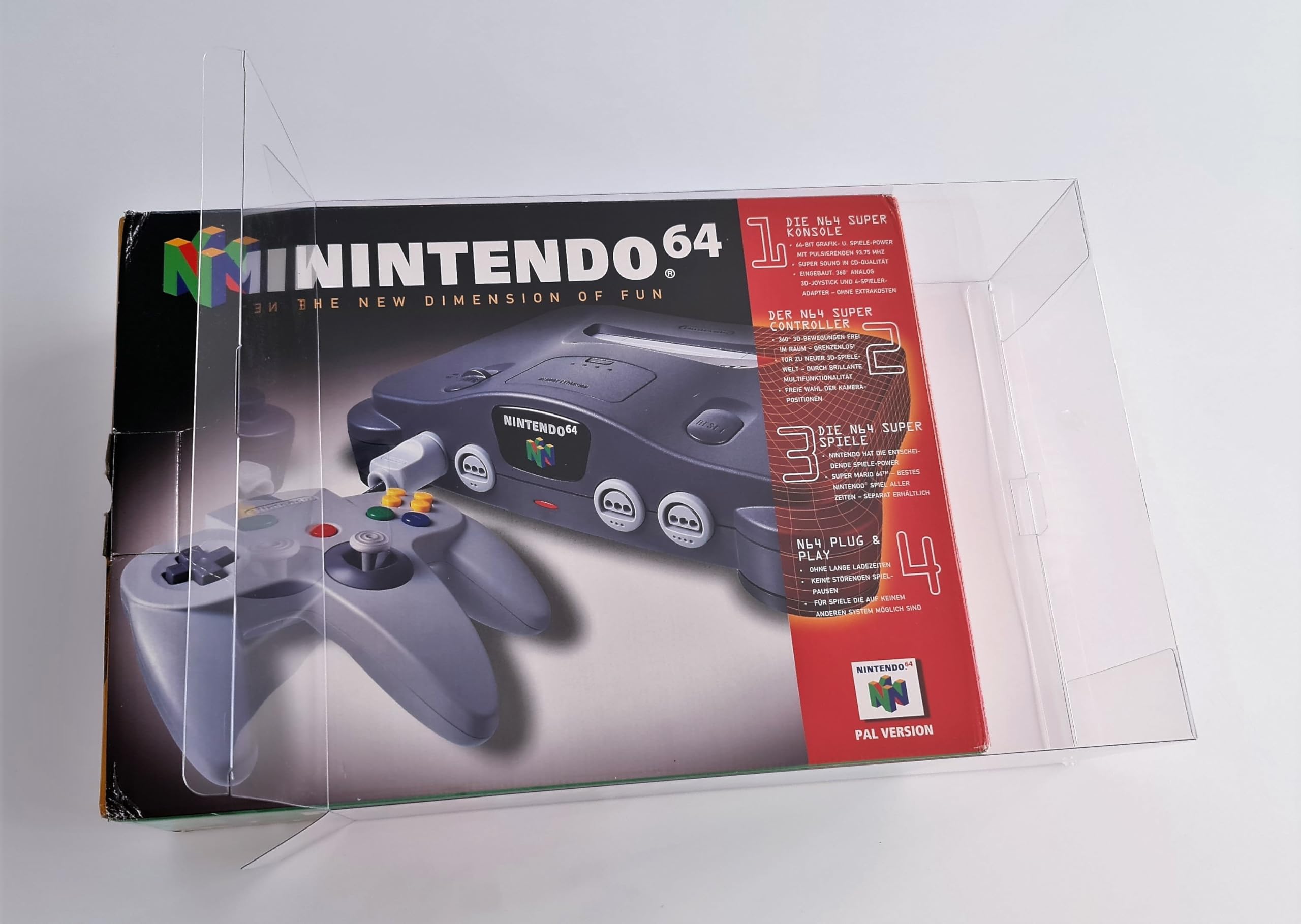 Reset Retro 1x Schutzhülle passend für Nintendo 64 Konsole im 0,5 mm starkem PET Material - Game protecors case