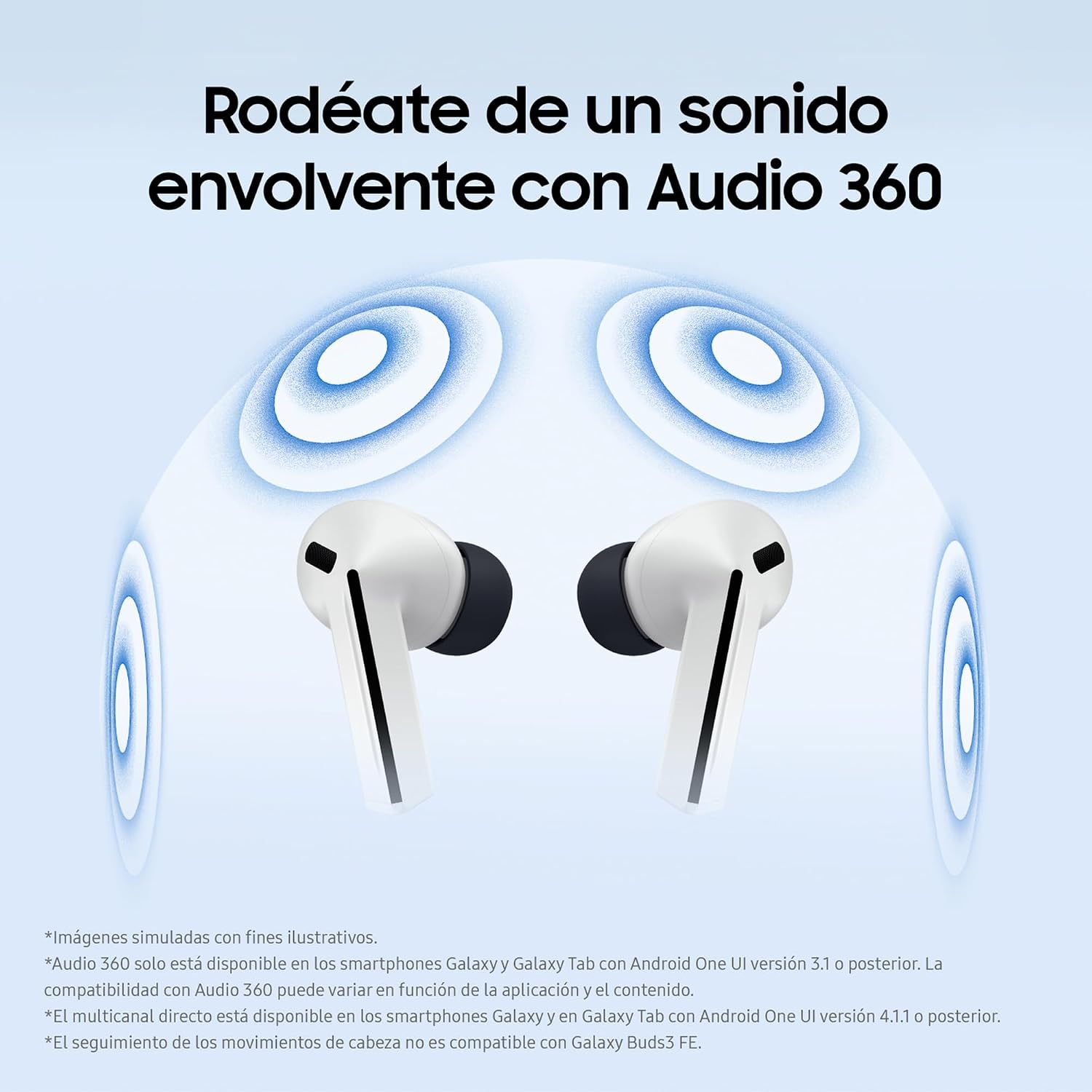 Samsung Galaxy Buds3 FE, Auriculares Inalámbricos, Audio 360, Cancelación de Ruido y Llamadas Claras, Función Gemini AI, Negro, Garantía del Fabricante 3 Años + 1 Año Extra (Versión Española) 6