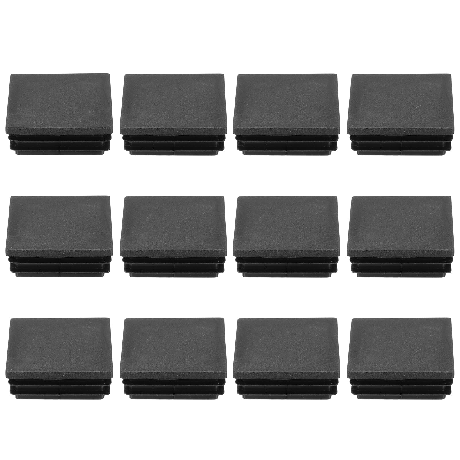 Embout carré 50 mm noir pour pied de chaise et protection de tube acier x30