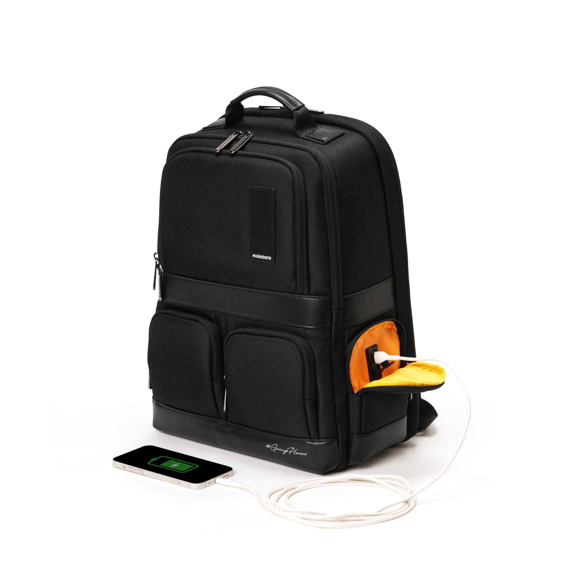 The Terra Work Backpack 25L Premium Nylon 16" Unisex Laptop Backpack (Black)