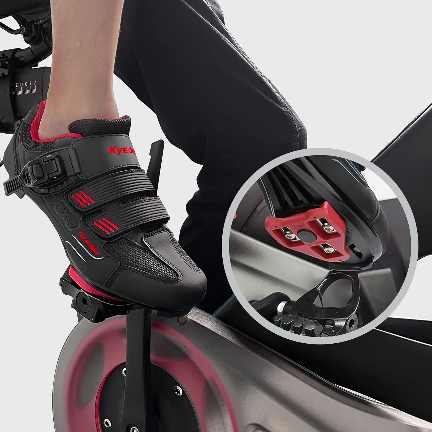 Unisex Cycling Shoes Compatible with Peloton Bike Shoes Indoor Clip in Peleton Road Bike Riding Racing Biking Shoes with Delta Cleats for Mens Womens Indoor Outdoor Bike Pedal - Image 2