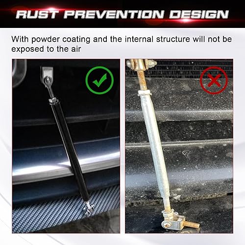 Miniatura 6 de Xotic Tech - Varillas ajustables de soporte para difusor para parachoques delantero, se adaptan a la mayoría de los vehículos