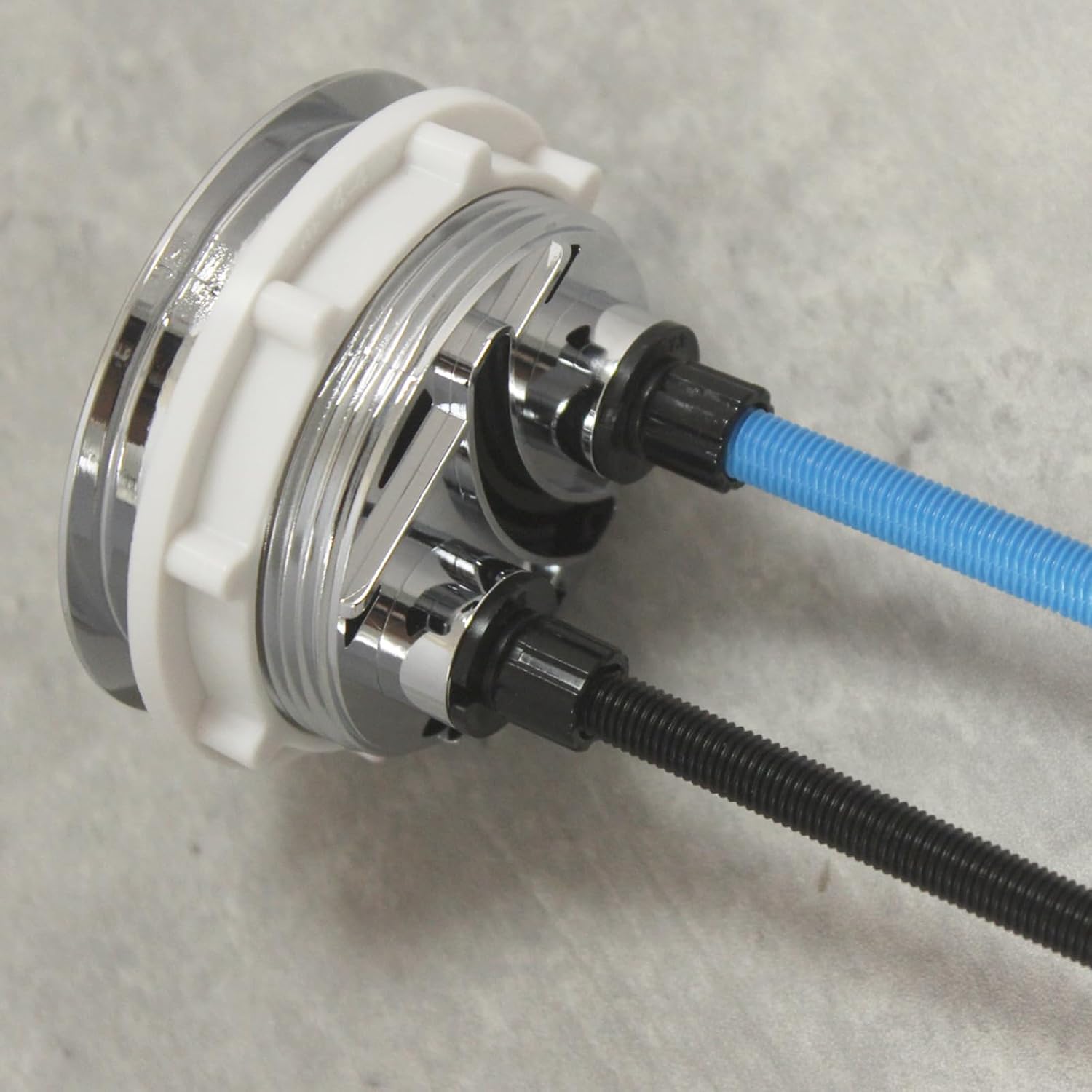 Top Mount Dual Flush Button Replacement Kit - for use with 2-1/3"[60mm] Hole, Compatible with Aqua Source, Project Source, Glacier Bay Toilets