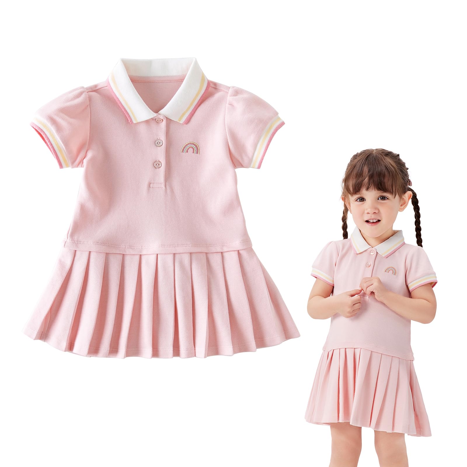 DAVE&BELLA Toddler Girls Polo Dress