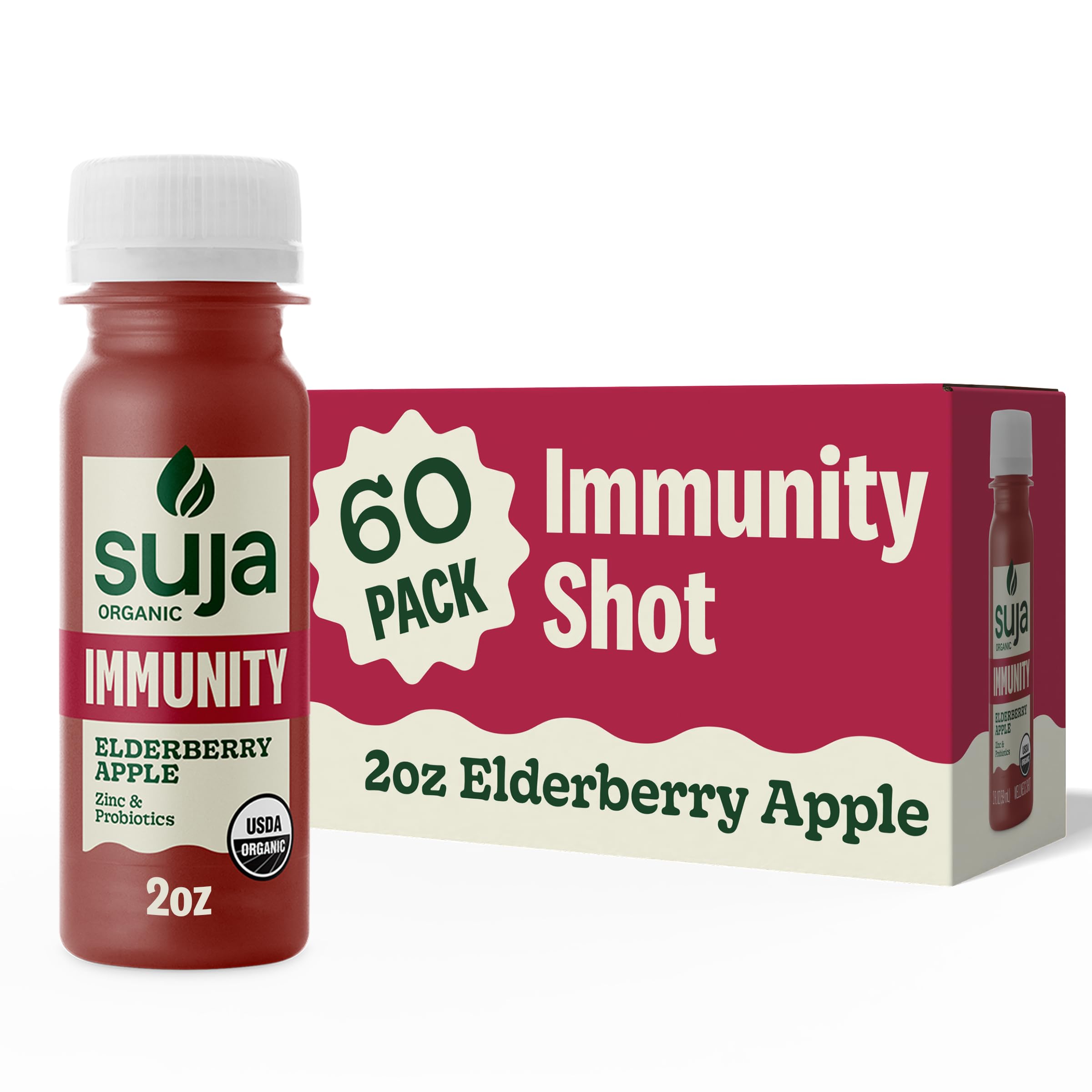 Amazon.com : Suja Organic Immunity Elderberry Shot (60 Pack) with