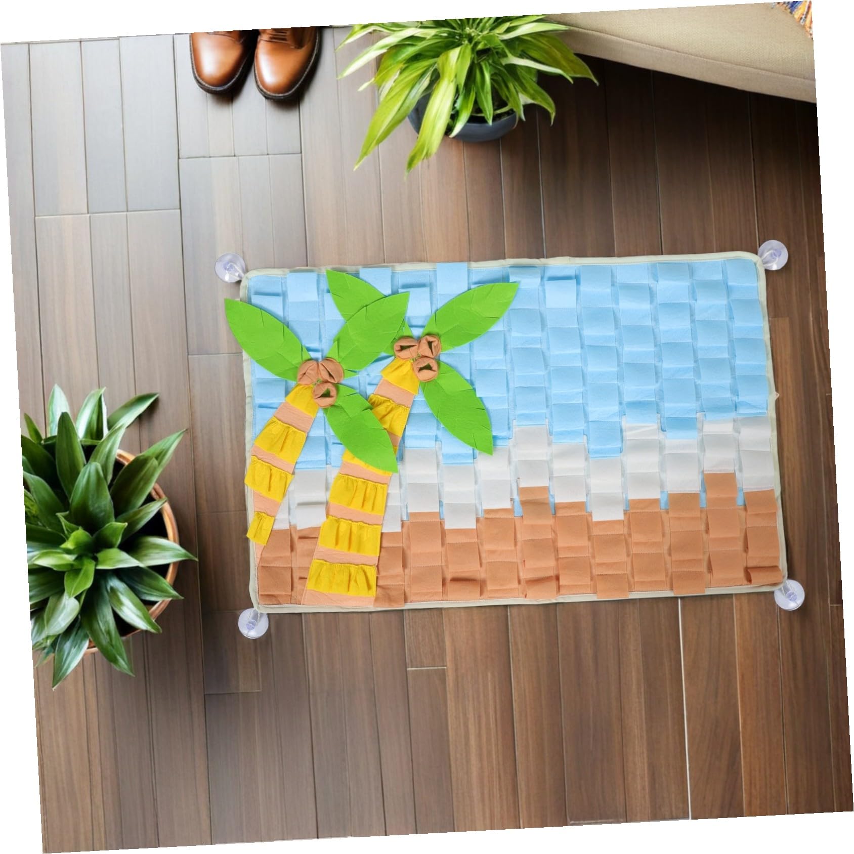 WOONEKY Tapis de Fouille pour Chien Tapis Alimentation Interactive Jeu de Nourriture pour Chiens Olfactif