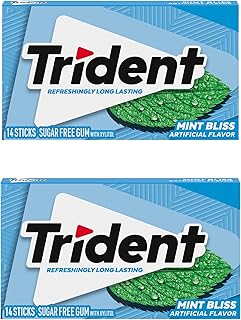 تراي- دنت علكة خالية من السكر بنكهة النعناع المنعش، ١٤ قطعة، عبوتان