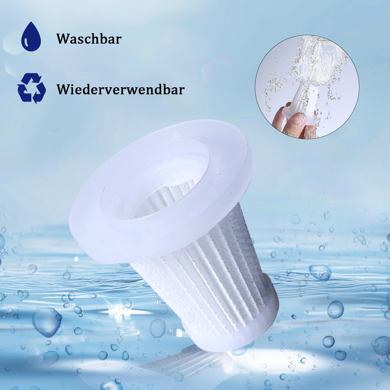 6 Stück HEPA Filter Für Proscenic P8 Handstaubsau Produktbild-Vorschau 11