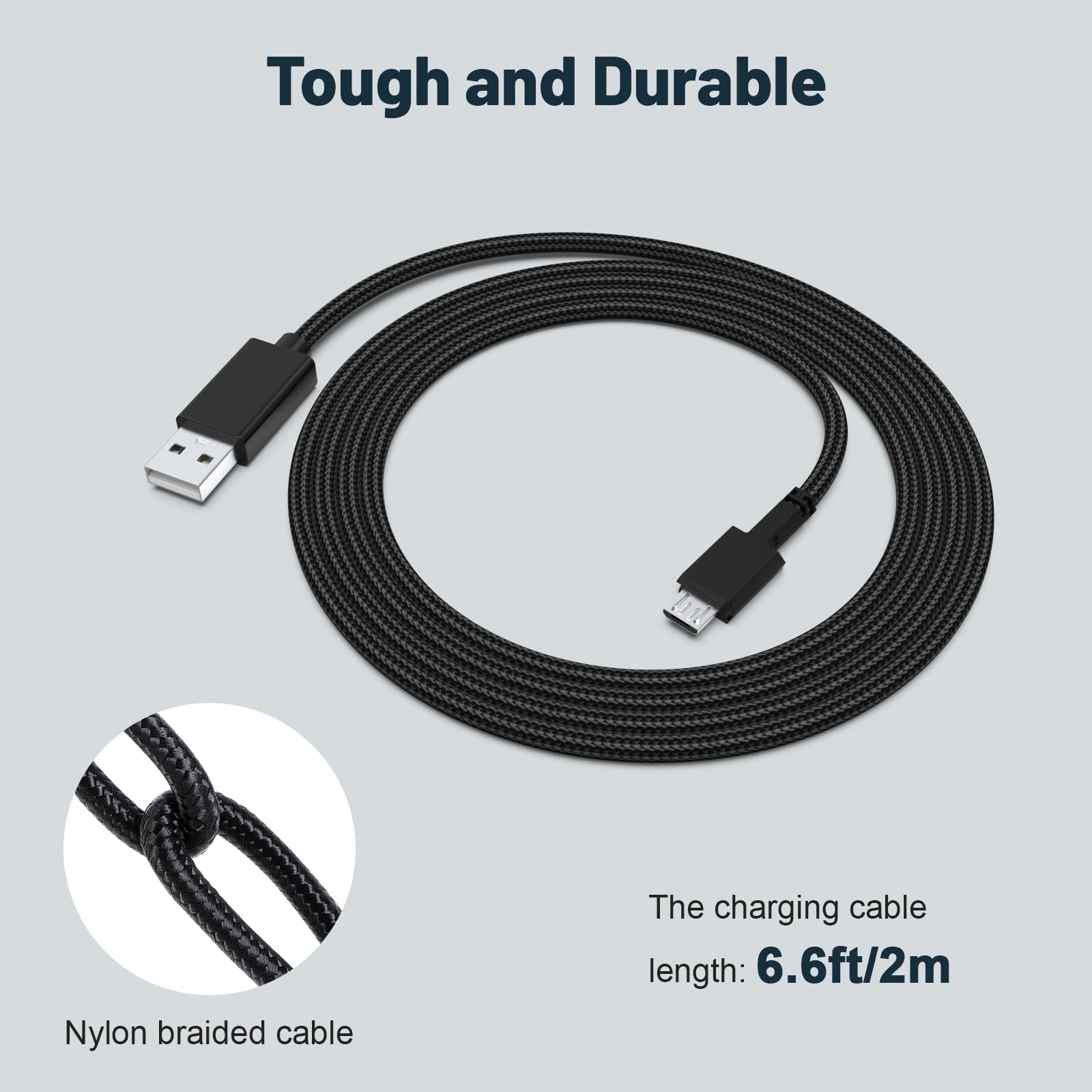 Cavo di ricarica di ricambio da 610 m, compatibile con mouse da gioco Alienware Wired/Wireless AW610M, 610M, AW310M, cavo di ricarica intrecciato in nylon per mouse AW610M, 1,8 m