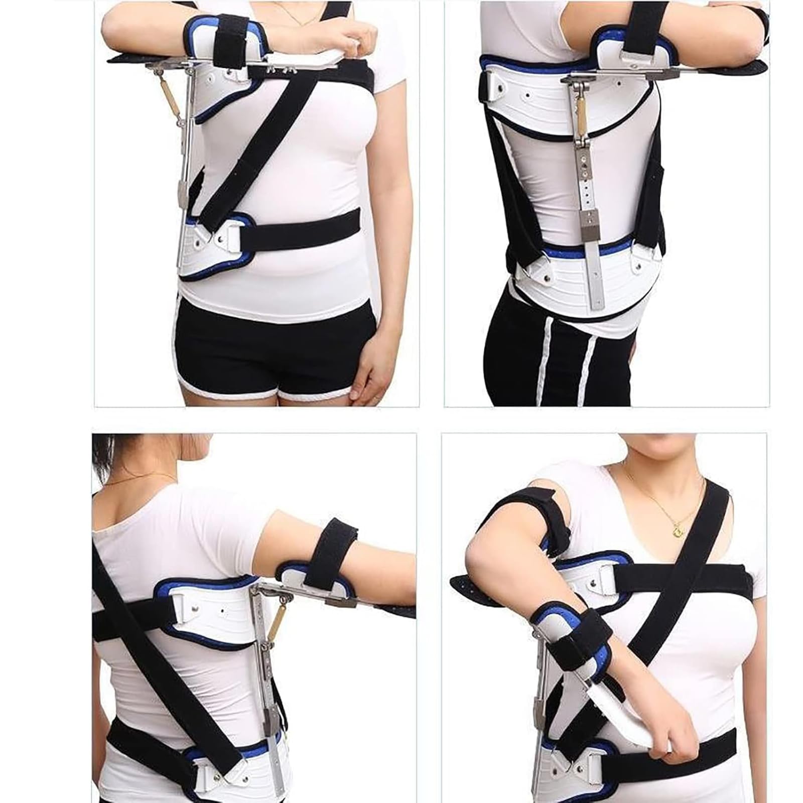 Cabestrillo De Abducción De Hombro, Soporte Fijo De Abducción De Hombro, Soporte De Fijación De Fractura Humeral Ajustable para Adultos, para Dislocación De Brazo, Artritis, Esguinces