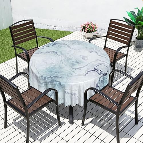Vista 71 de Mantel redondo con patrón de fondo de mármol, a prueba de derrames, antiencogimiento, suave y resistente a las arrugas, mantel de tela decorativa