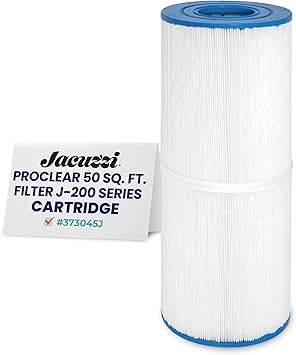 جاكوزي ProClear 50 قدم مربع من وسائط البوليستر المطوية، فلتر سبا بديل 373045J، يناسب أحواض الاستحمام الساخنة من سلسلة J-200 2005-2022، تصميم مفتوح عالمي، مياه سبا نظيفة، تركيب سهل التركيب