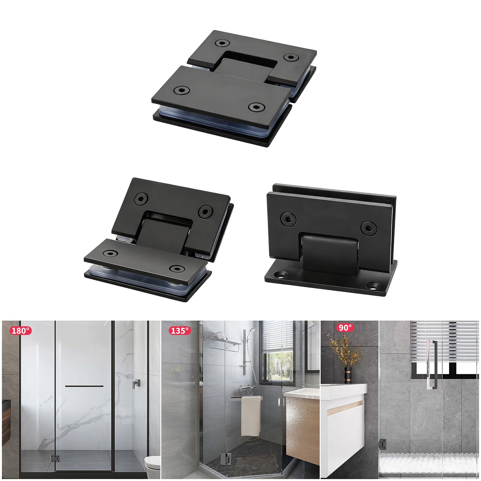 Bisagra Para Puerta De Ducha 2 Uds. Con Juntas Clip Gabinete Vidrio Piezas Repuesto Bisagra Muebles Acero Inoxidable Bisagras Ducha Vidrio Duraderas