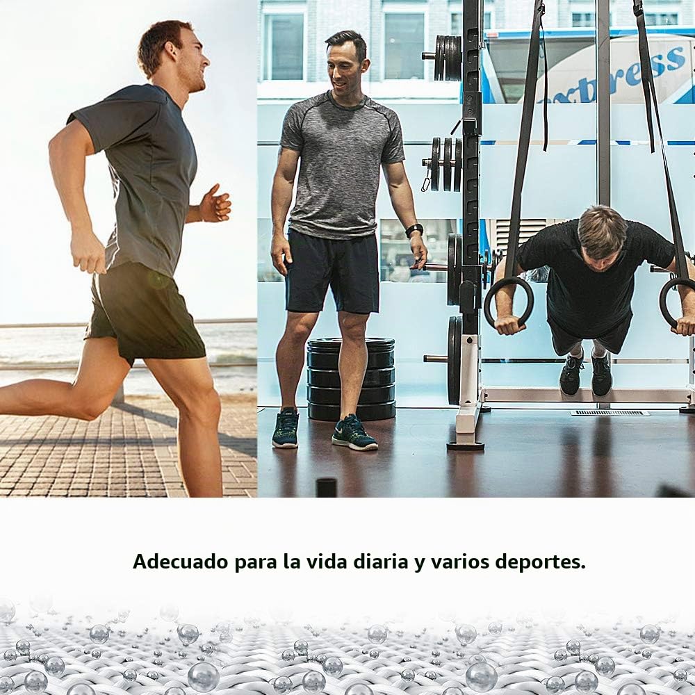 MOBIUSPHY Shorts Deportivos Hombre Running Fitness Gym Negro