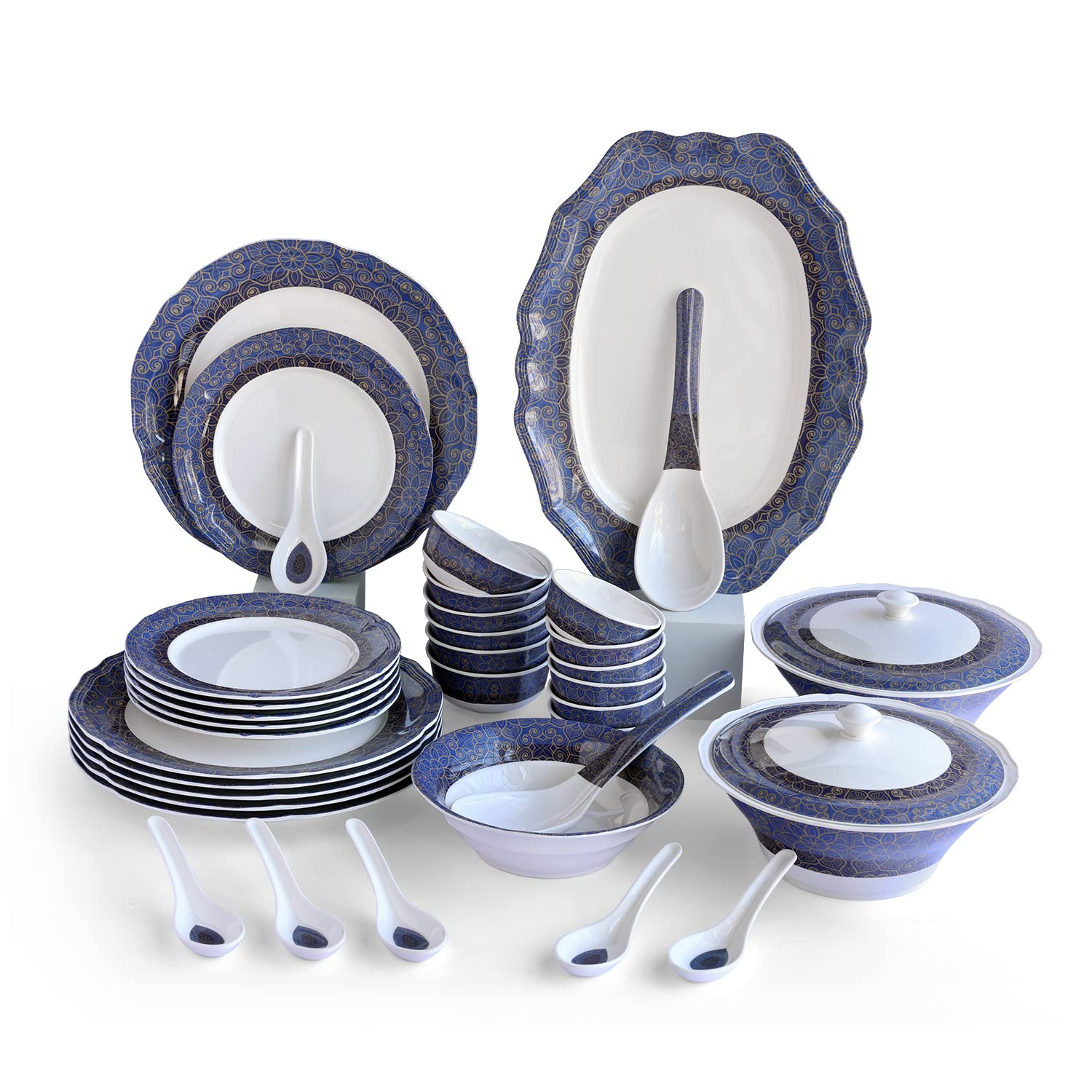 SUPERWARE | Food Grade Melamine | Dinner Set - Finneza (38 pcs.) | Dinnerware, Tableware, Stain Free, Glazed