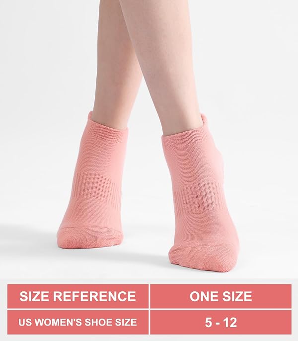 Breslatte Grip Socks Pilates Socks with Grips for Women Non Slip Grippers No Slip Womens 6Pairs 6black by Breslatte - Used condition - Image 6