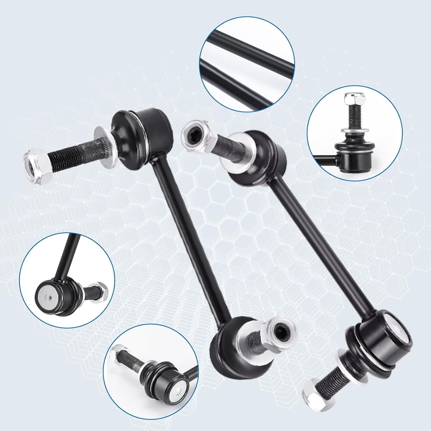 K90683 K90677 Sway Bar Links - Front Stabilizer Bar end Links Compatible with 2003-2021 Toyota 4RUNNER 2007-2014 Toyota FJ CRUISER 2003-2009 LEXUS GX470 Replace# 4881060040 4882060050