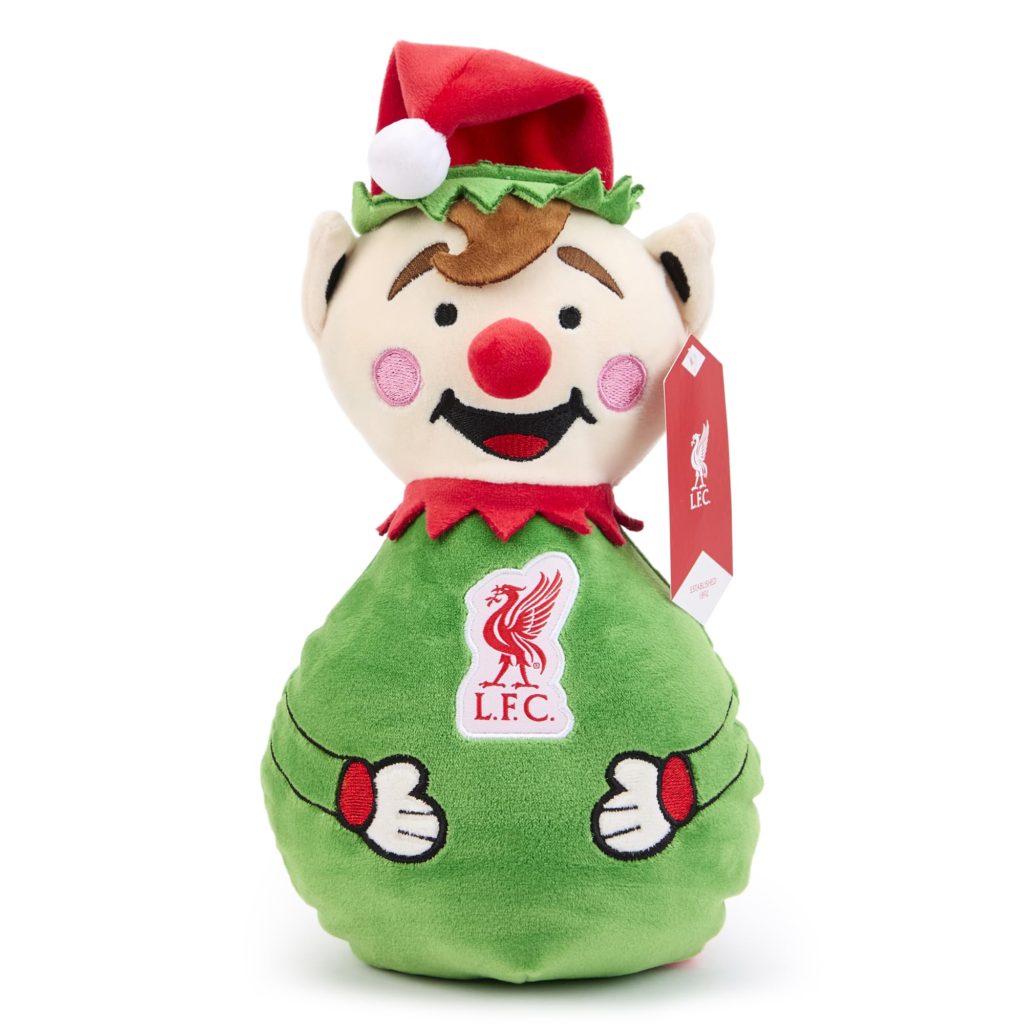 Zappi Co Liverpool FC Elf Plush Toy – Squishy cuddly Christmas Elf shelf buddy decoration (25cm height) Festive decor, stocking fillers for supporters of The Reds