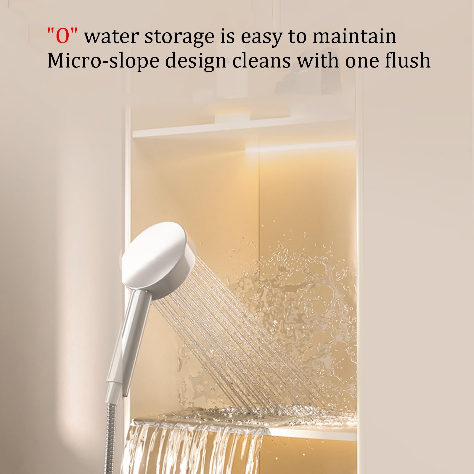 Inoxidable Mate con Luz LED 4000K Iluminación Cálida para Baño Estante de Almacenamiento Cocina Tamaño 32x32x12.5cm Instalación Fácil.