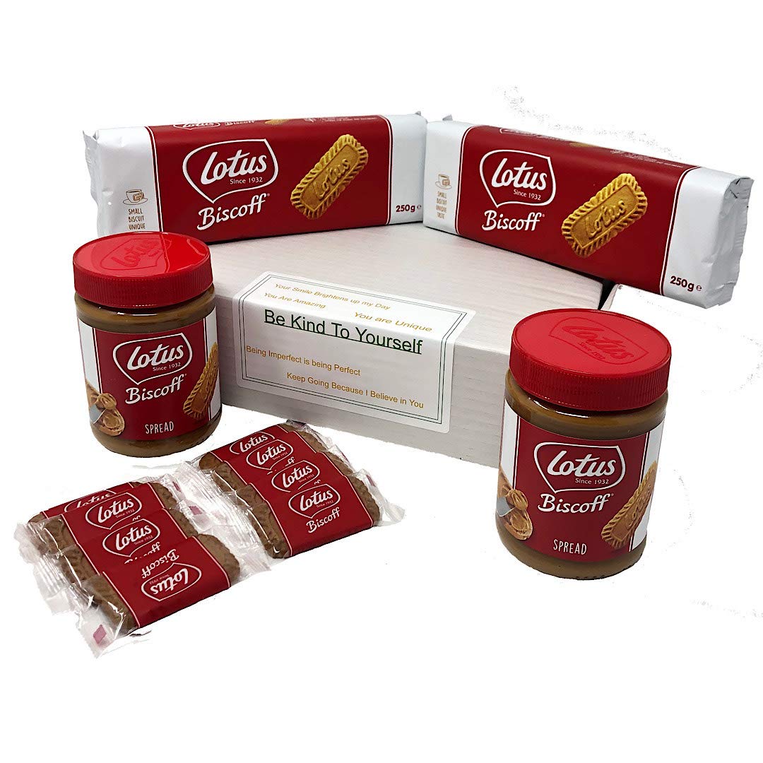 Lotus Biscoff Biscuits & Spread Gift Box Hamper for Her & for Him - Perfect Last Minute for All Occasions Present Vegan Vegetarian Friendly (Crunchy)
