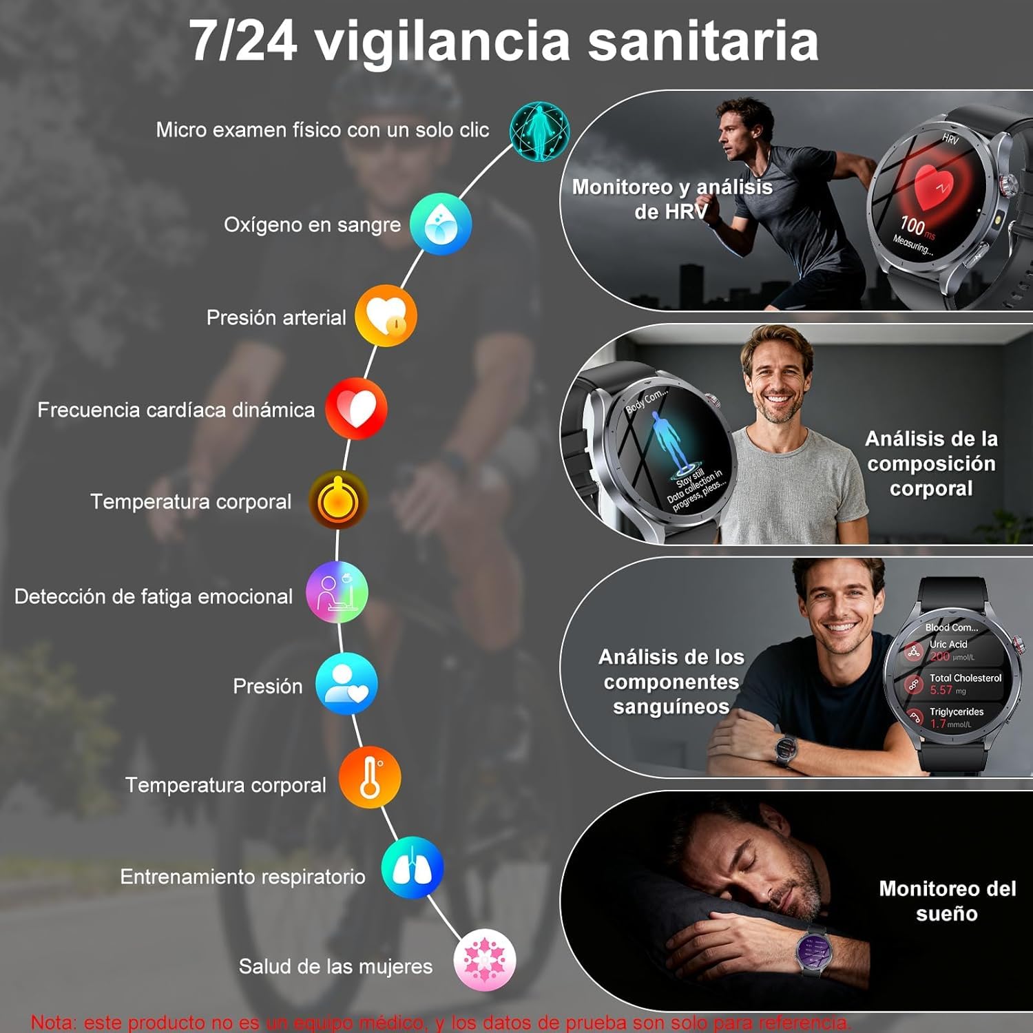 YUPENG ECG Reloj Inteligente Hombre con Presión Arterial, AI ChatGPT | 1.53'' Smartwatch con Linterna, Frecuencia Cardíaca, SpO2, Sueño Salud Watch Pulsómetro