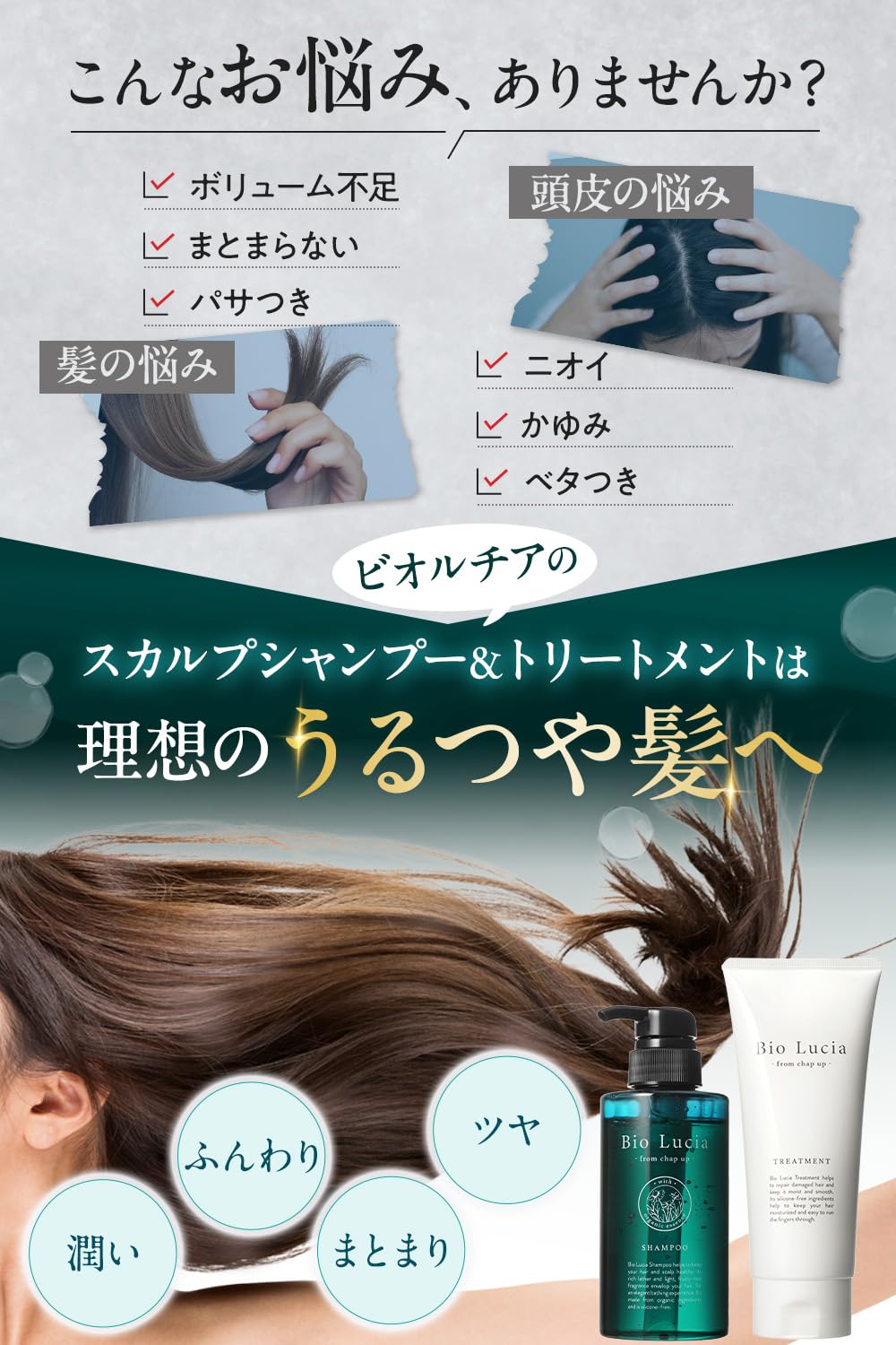 Amazon | ビオルチア シャンプー 300mL×1本＆ トリートメント 200g×1本