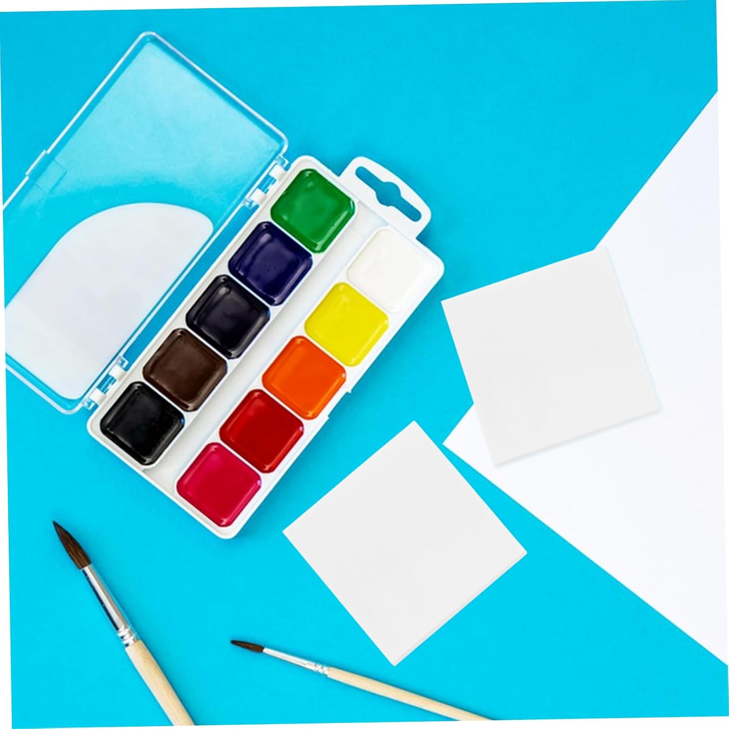 PLAFOPE 5 Sets Tearable Double-Sided Palette Paper Sheets for Artists Students DIY Painting Watercolor Scrapbook Outdoor Sketching Supplies