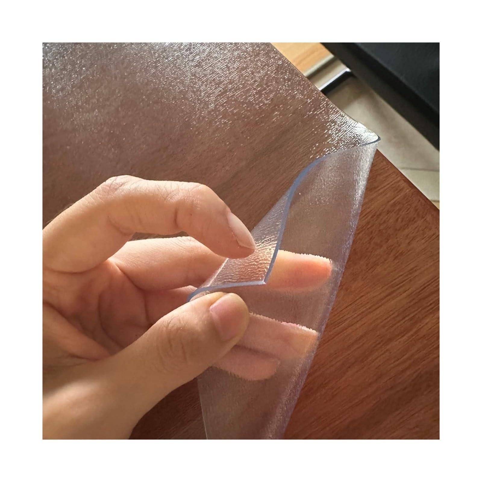 Protection de table en PVC 2mm épais givré haut de gamme pour salle à manger