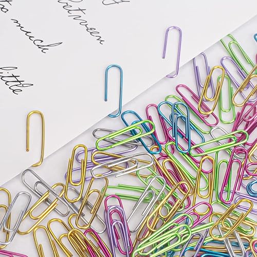 Miniatura 2 de 300 clips de papel de tamaño pequeño, clips recubiertos de colores surtidos suaves y duraderos para aula, oficina, escuela y uso personal