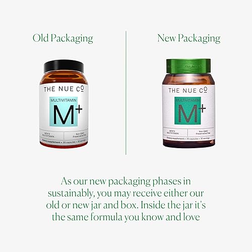 Miniatura 5 de The Nue Co. Suplemento multivitamina para hombres, apoya la energía, la inmunidad, la concentración, vegano, sin gluten, 30 cápsulas