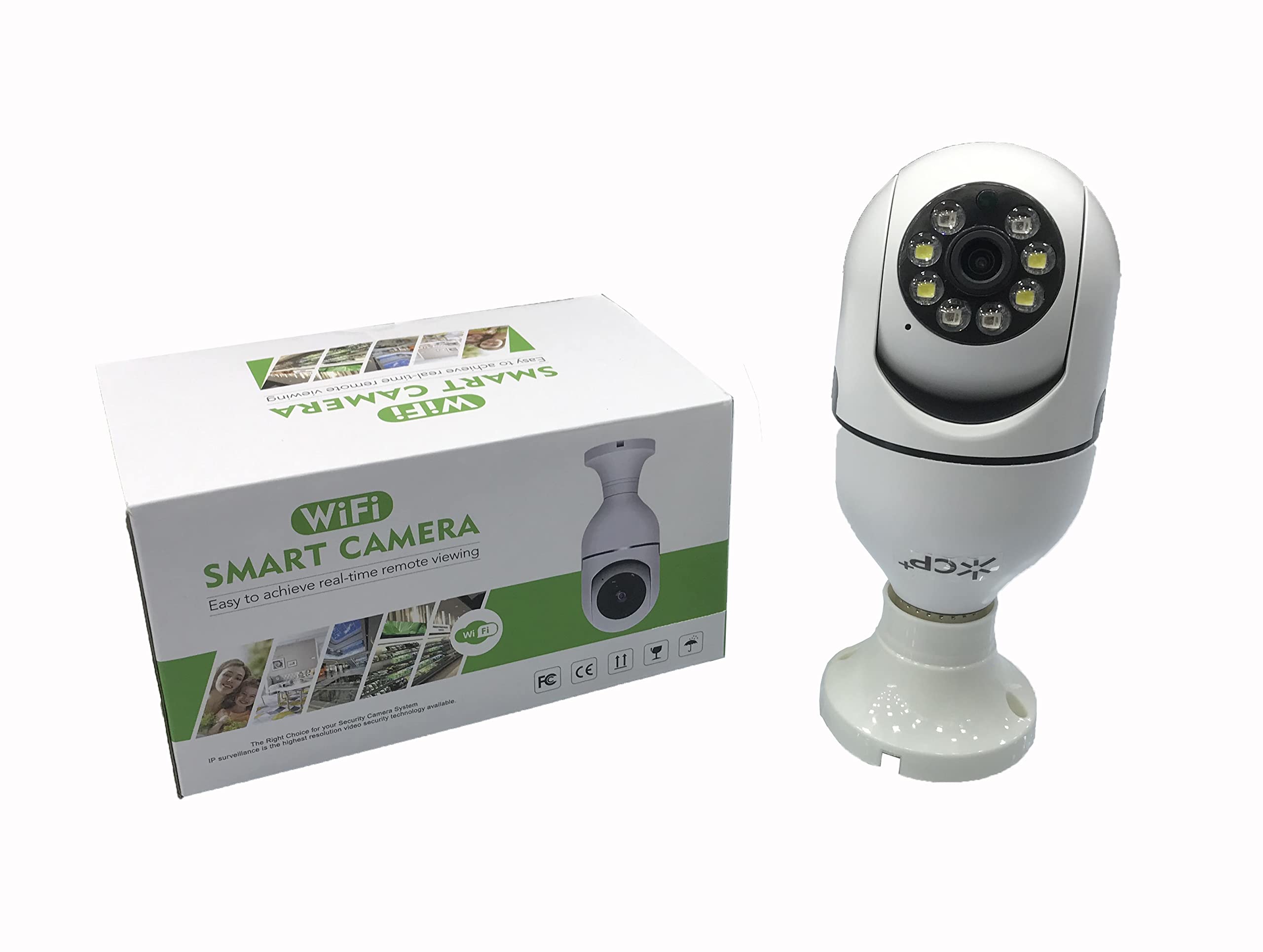 CP+ SMART PTZ WIFI 5 MEGA PIXEL BULB CAMERA WITH BUILT-IN MIC/SPEAKER FOR AUDIO & VIDEO RECORDING AND MOTION DETECTOR