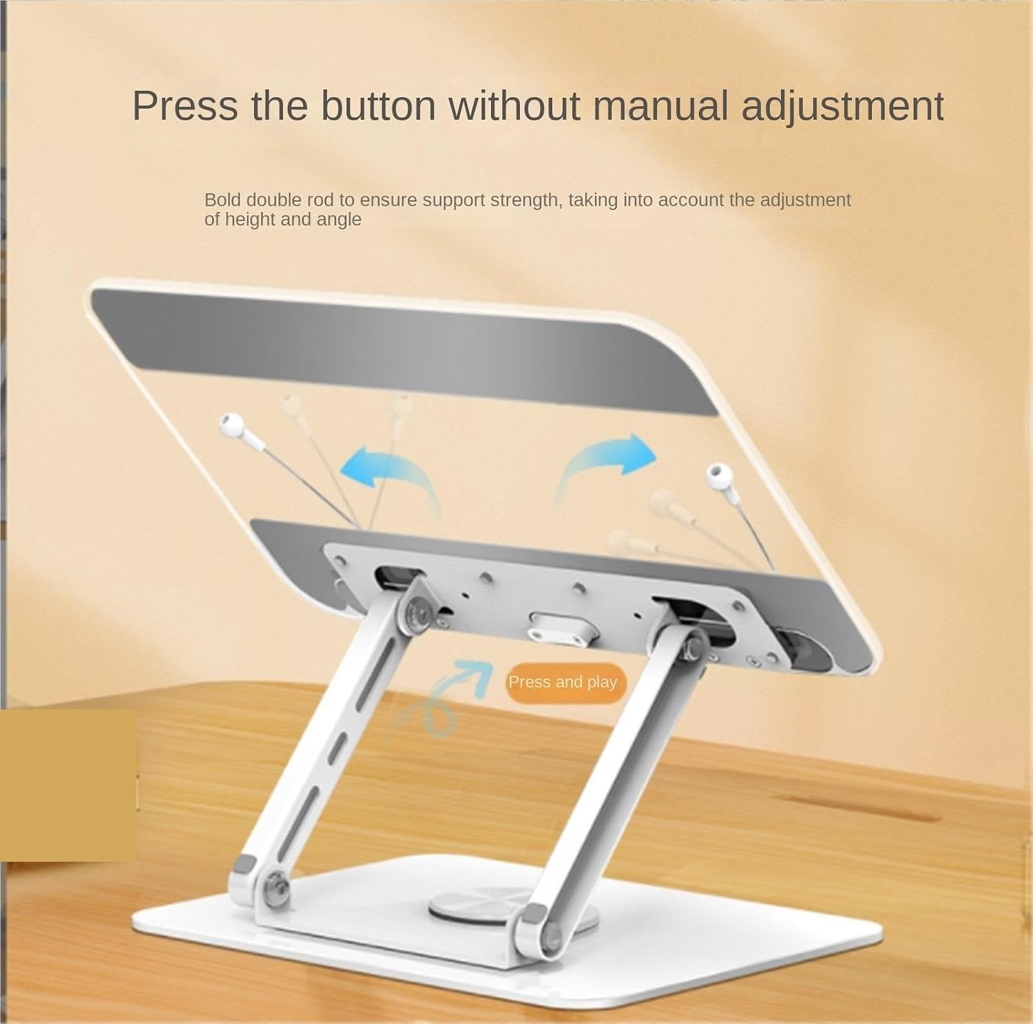 Recipe Holder Adjustable Bookshelf for Hands-Free Reading Cookbook Shelf that Fits On Counter Cooking Helper(Folding Type)