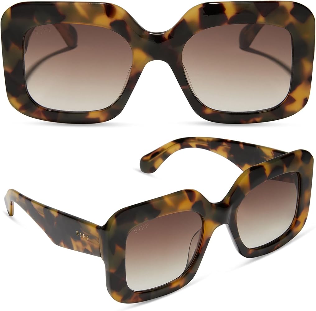Amazon.com: DIFF Giada Rectangular Designer Sunglasses for Women
