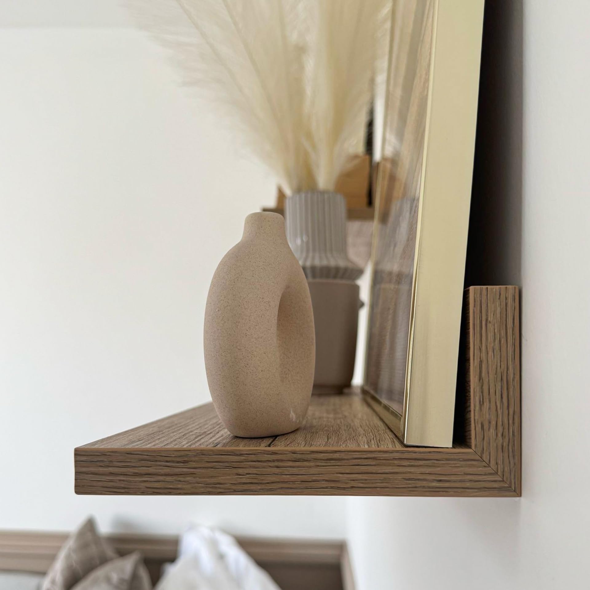Mobili Fiver, Paire d'étagères Rachele, 80 cm, Chêne. Mélaminé, Étagères suspendues Chambre, Couloir, Cuisine, Entrée, Salon, Bureau, Made in Italy