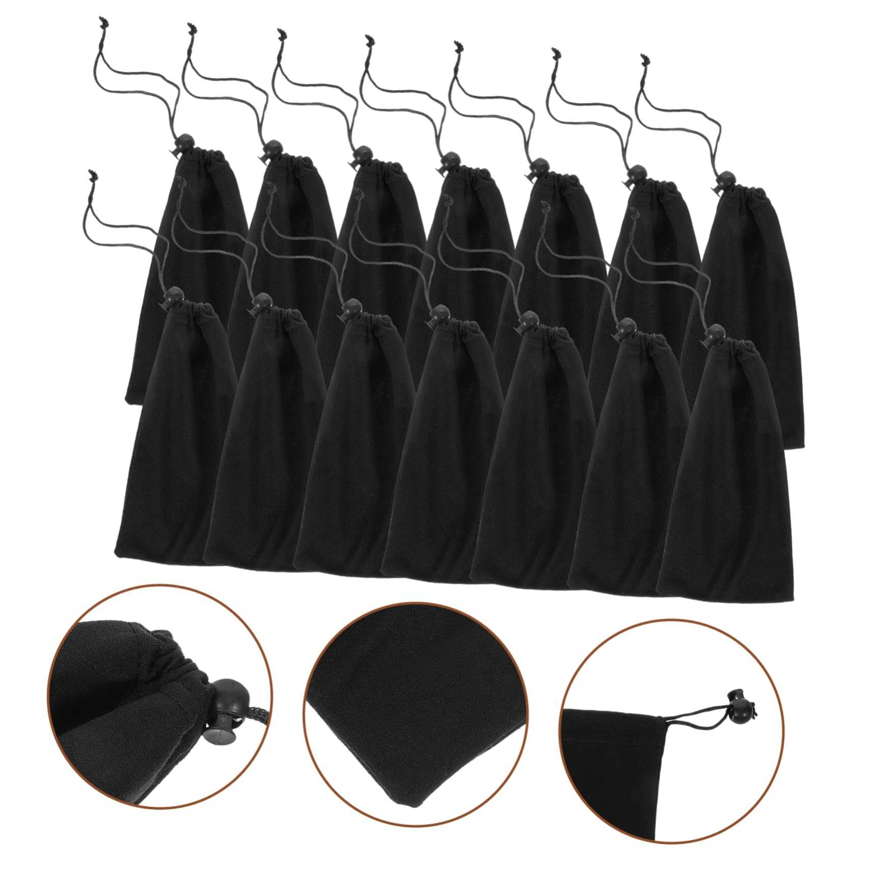 CALLARON Bolsa De Almacenamiento De Gafas De Sol Bolsas De Sellado Al Vacío Bolsa De Gafas Estuche Gafas De Sol Organizador De Gafas Bolsas De Gafas Portátiles Black